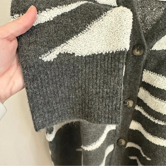 Michael Stars Charcoal Combo Nell Cardigan Long Sleeve Thick Sweater Sz 3X NWT - Picture 6 of 9